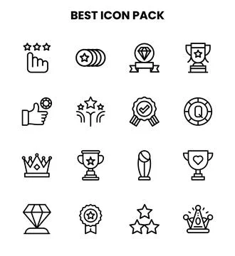 Best Line Vector Icons Pack Stock Illustration