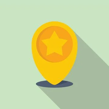 Best location icon flat . Current map Stock Illustration
