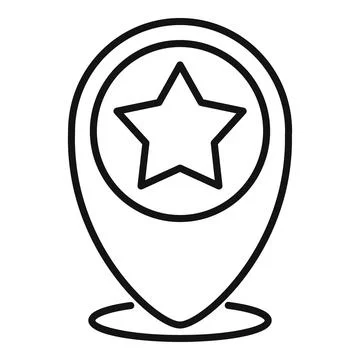 Best location icon outline vector. Current map Stock Illustration