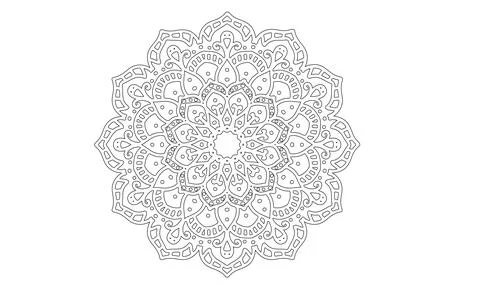 Best mandala design elements Stock Illustration