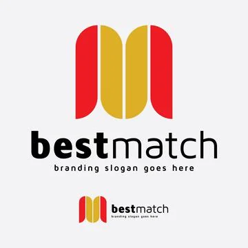 Best-Match-M-Logo-Template Stock Illustration