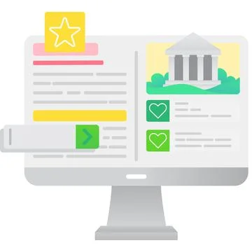 Best memories search on computer vector icon Illustrazione stock