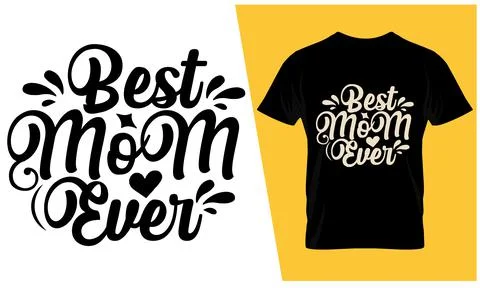 Best mom ever typography design Stock-Illustration