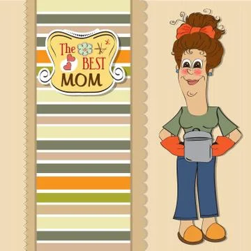 The best mom Stock Illustration