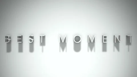 Best moment 3D title animation with shadows on a white background Stock-Footage 297380975