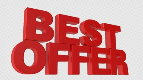 Best Offer 3D Text Animation Stock Footage 137907978