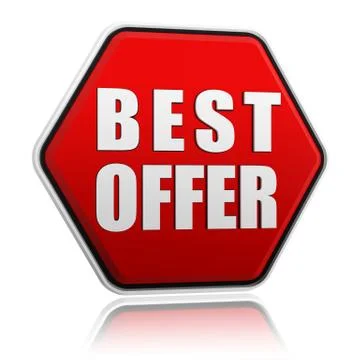 Best offer button Stock Illustration