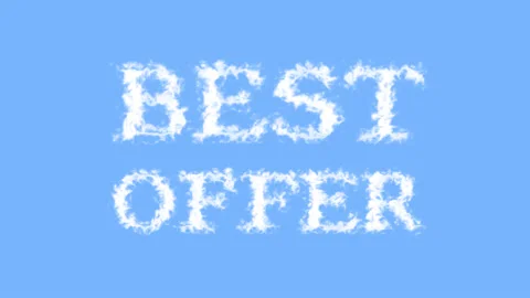 Best Offer cloud text effect sky isolated background Stock Footage 139638779