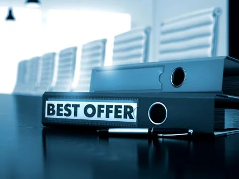 Best Offer on File Folder. Toned Image. 3D Illustration
