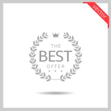 Best offer icon Stock Illustration