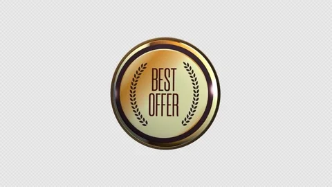 Best Offer Icon Loop With Alpha Channel 4K Видео 304884437