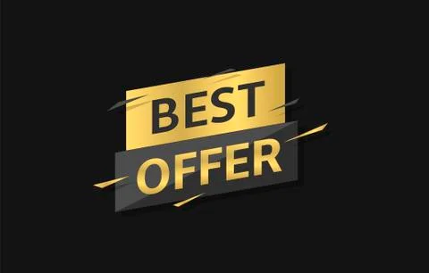 Best offer label Stock Illustration