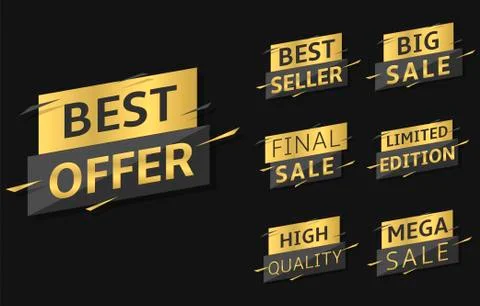 Best offer label Stock Illustration