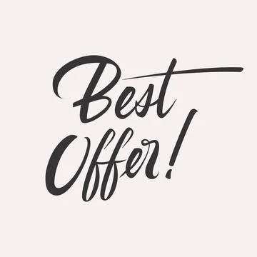 Best Offer Lettering Stock Illustration