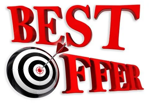 Best offer red logo Stock Illustration