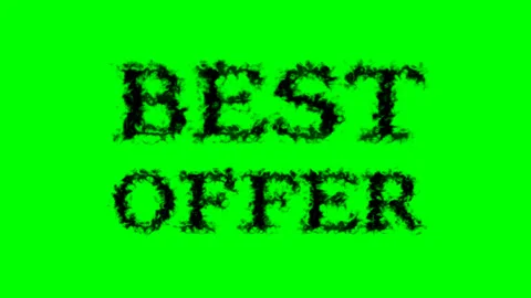 Best Offer smoke text effect green isolated background Stock Footage 139626799