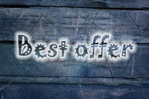 Best offer text on background Stock Illustration