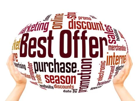 Best offer word cloud sphere concept Stockillustratie