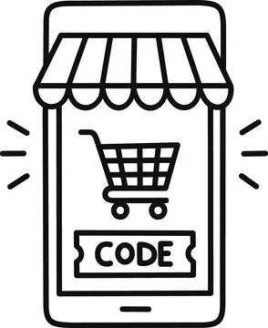Best online store mobile app smartphone Stock Illustration