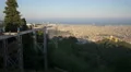 Best panoramic view of Barcelona with the Mediterranean Sea 4k or 4k+ Resolution