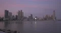 Best panoramic view of Panama City at dusk 4k or 4k+ Resolution