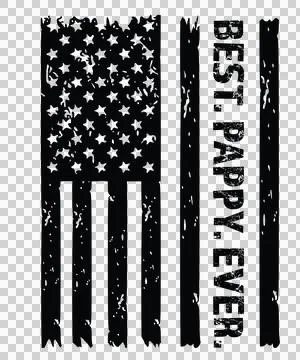 Best Pappy Ever Flag Distressed Design vertical stripes Stock Illustration