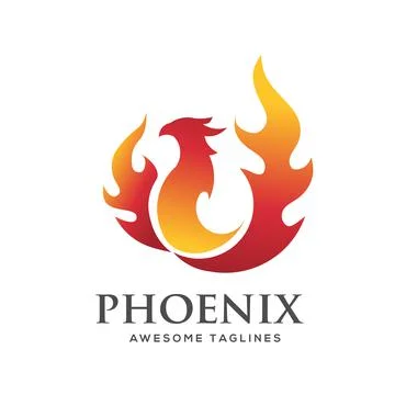 Best phoenix bird logo design Stock Illustration