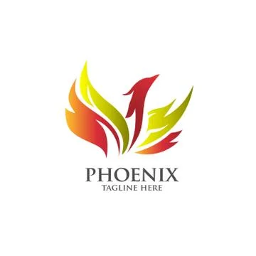 Best phoenix logo vector Stock Illustration