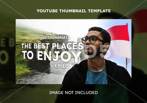 Best Place to Enjoy - Visually Stunning YouTube Thumbnail Cinematic Design .. PSD-Vorlage