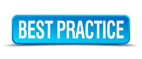 Best practice blue 3d realistic square isolated button 스톡 일러스트