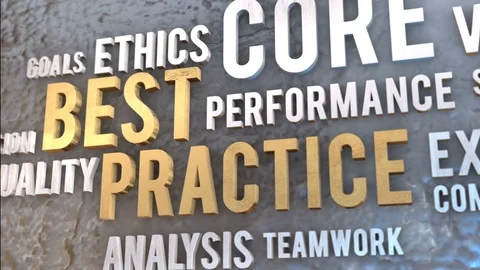Best Practice business quality performance concept Video stock 121512238