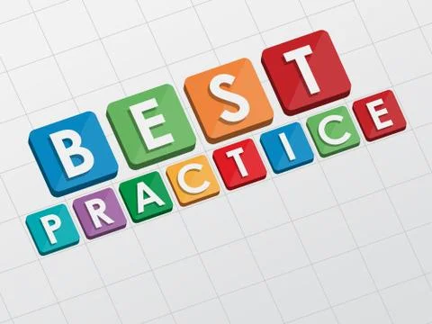 Best practice, flat design Stock Illustration