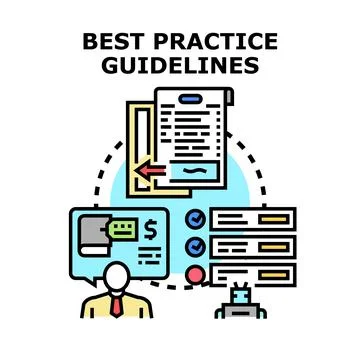 Best practice guidelines developing effective management strategy Stock Illustration