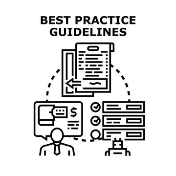 Best practice guidelines developing effective management strategy Stock Illustration