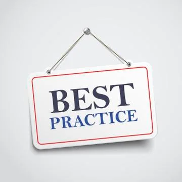 Best practice hanging sign Stock Illustration
