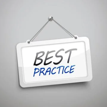 Best practice hanging sign Illustrazione stock