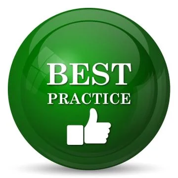Best practice icon. Internet button on white background.. Stock Illustration