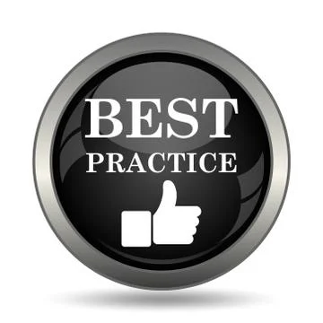 Best practice icon. Internet button on white background. . 스톡 일러스트