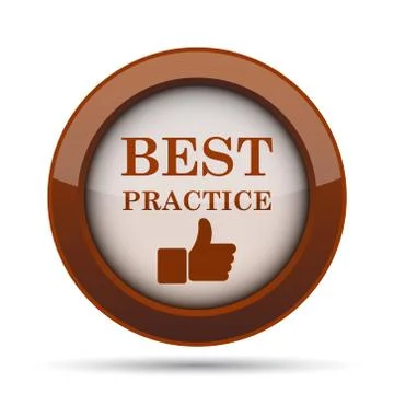Best practice icon. Internet button on white background. . Stock Illustration