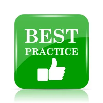 Best practice icon. Internet button on white background.. 스톡 일러스트