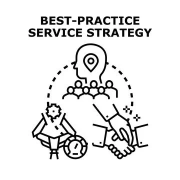 Best practice service strategy process Stock Illustration