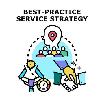 Best practice service strategy process Stock Illustration
