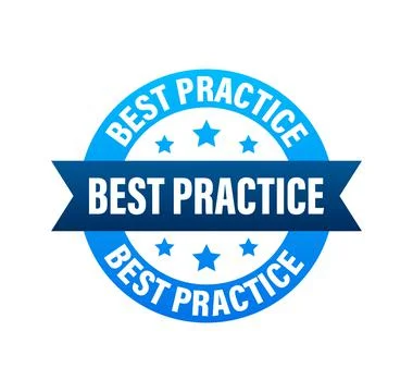 Best practice sign, label. Vector stock illustration. Stock Illustration