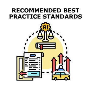Best practice standards developing artificial intelligence regulations Stock Illustration