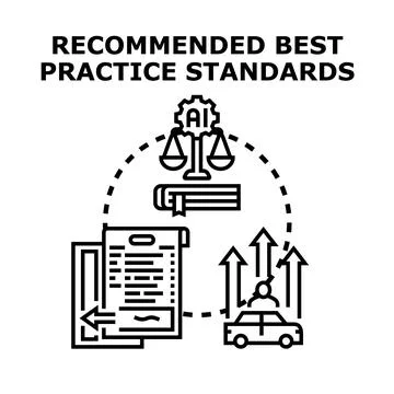 Best practice standards developing artificial intelligence regulations Stock-Illustration