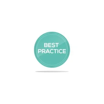 Best practice text in blue circle Stock Illustration