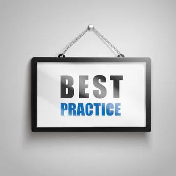 Best practice text sign Illustrazione stock