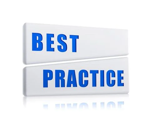 Best practice in white blocks Stock Illustration