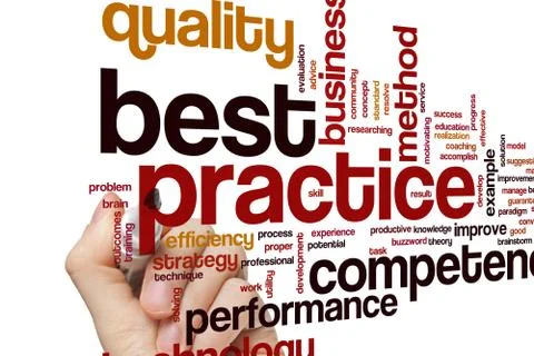 Best practice word cloud Foto stock