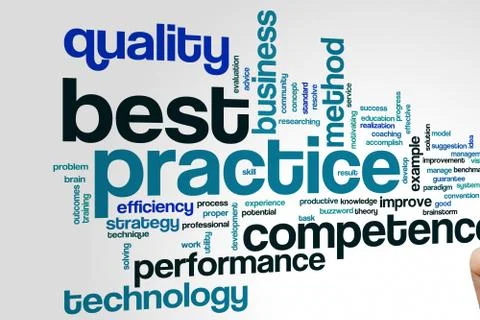 Best practice word cloud Fotos de archivo
